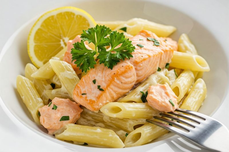Kremet pasta med laks