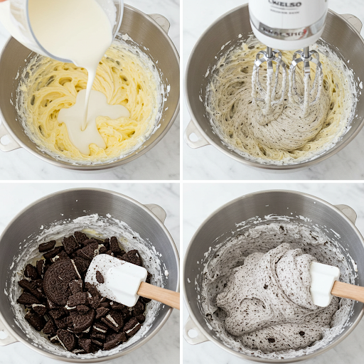 Lage Oreo Frosting for oreokake