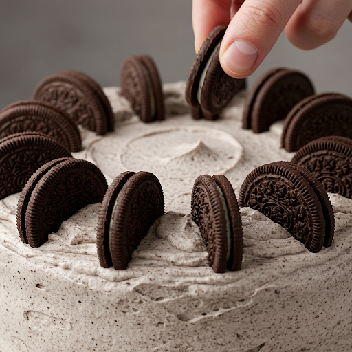 Pynt med Oreos til oreokake