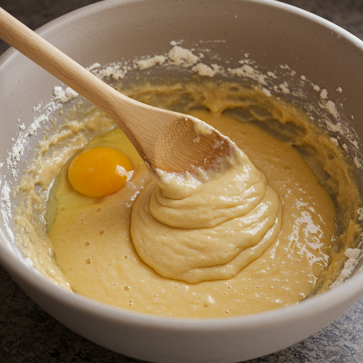 Revet gulrot tilsettes i røre for saftige gulrotmuffins