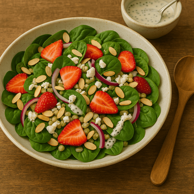 Salat med jordbær