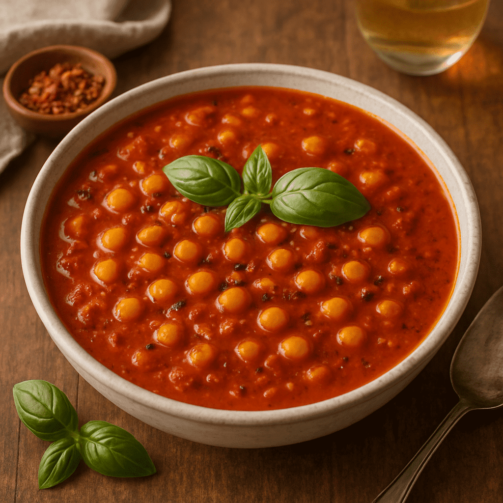 Krydret tomatsuppe med kikerter