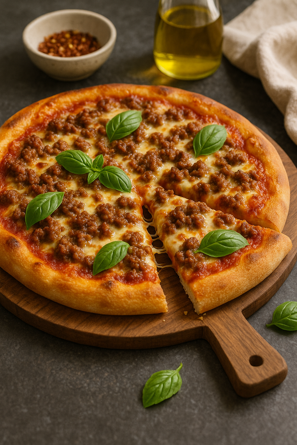 Pizza med kjøttdeig