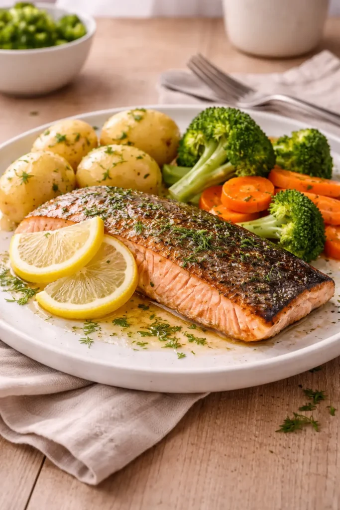 Ovnsbakt ørret med skinn