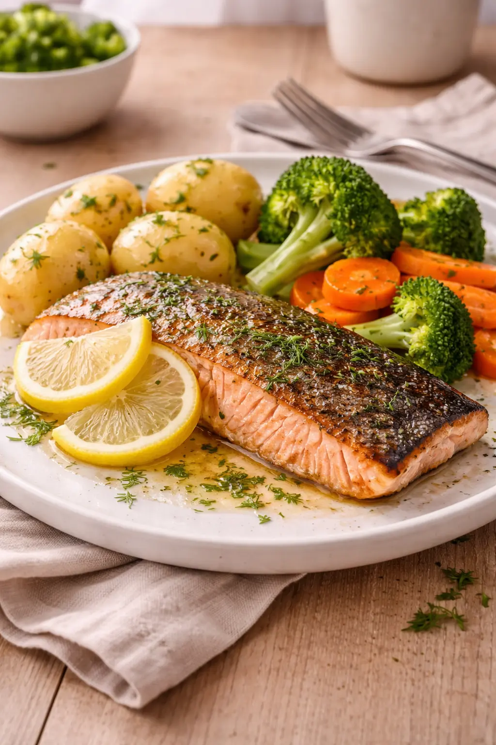 Ovnsbakt ørret med skinn