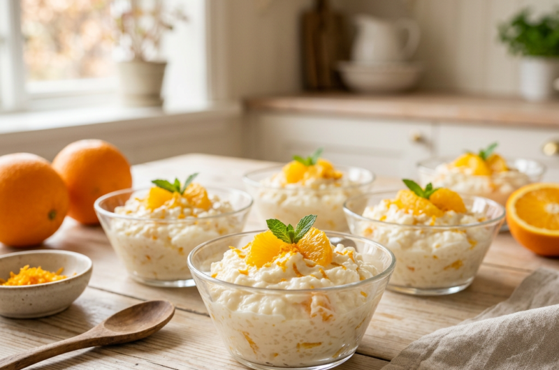 Appelsinris (kremet, frisk og enkel dessert)
