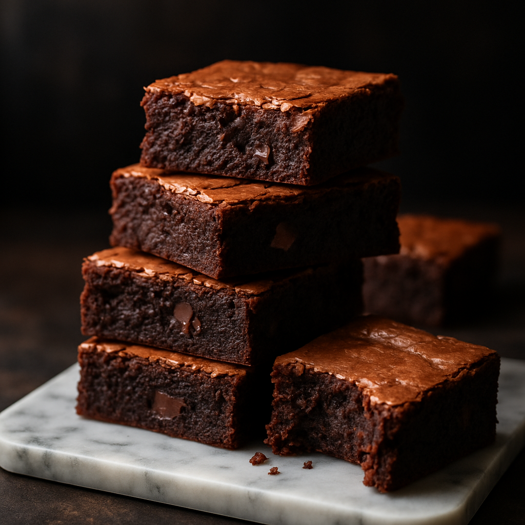 Glutenfri Brownies – ferdig stekt og servert